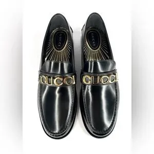 Gucci | Shoes | Gucci Millennial Ribot Metal Logo Moccasin  display picture 3